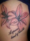 lily flower back tattoo pics